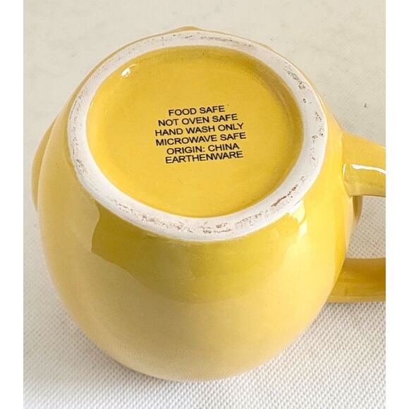 MUG/CUP-Lemon Yellow-Bird 3-D Embossed Design-Holds 12 oz (1.5 cups) - Picture 10 of 10